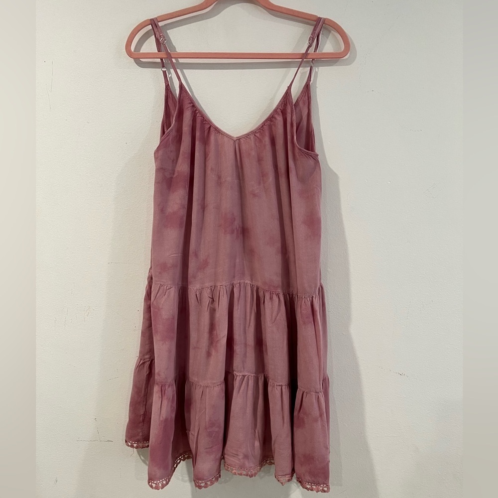 RAVIYA  loose-fitting two-tone strap dress 100 % Rayon L